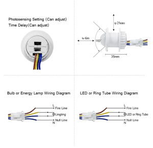 Time Delay Adjustable 110V-220V Highly Sensitive Mode Detector Light <strong>Switch</strong> Auto ON/OFF PIR Infrared Motion <strong>Sensor</strong> - Product Image 3