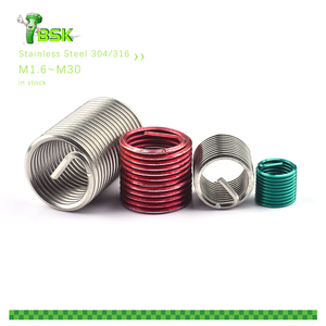 不锈钢SUS304公制M2-M30和英寸1/4至7/8尺寸螺钉衬套螺纹修理线螺纹插入件 - Product Image 1
