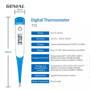 Genial Nhiệt Kế Chống Nước Đọc Tức Thì Đa Năng Mới Nhiệt Kế Đo Trán Không Chạm Y Tế Kỹ Thuật Số Gia Dụng - Product Image 4