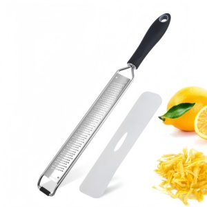 המוכר הטוב ביותר גבינת נירוסטה grater עם ארגונומי tpr ידית לימון זימון עם כיסוי פלסטיק פירות וירקות