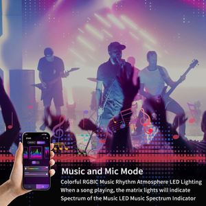 Tuya akıllı SP107E LED müzik spektrum aydınlatma APP kontrol 16*16 matris paneli piksel SPI RGB LED şerit denetleyicisi uzaktan kumanda - Product Image 6