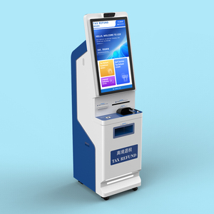 Indoor Airport Self Service Departure <strong>Tax</strong> Refund Terminal Machine Kiosk With Document Barcode ID Scanner <strong>Printer</strong> - Product Image 2