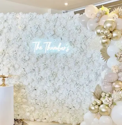 Suministros de decoración de boda Rollo de pared de flores Panel de fondo Flor de Rosa artificial Centro de mesa Flor para banquete de boda