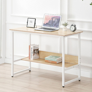 Escritorio de oficina moderno con marco blanco, estación de trabajo para ordenador, escritorio de oficina de fácil montaje, mesa de trabajo ejecutiva para ordenador moderno - Product Image 4