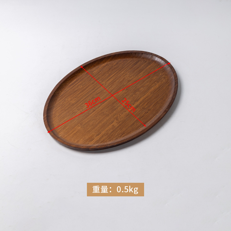 Walnut wood color, oval shape, 36*25*1.5 cm