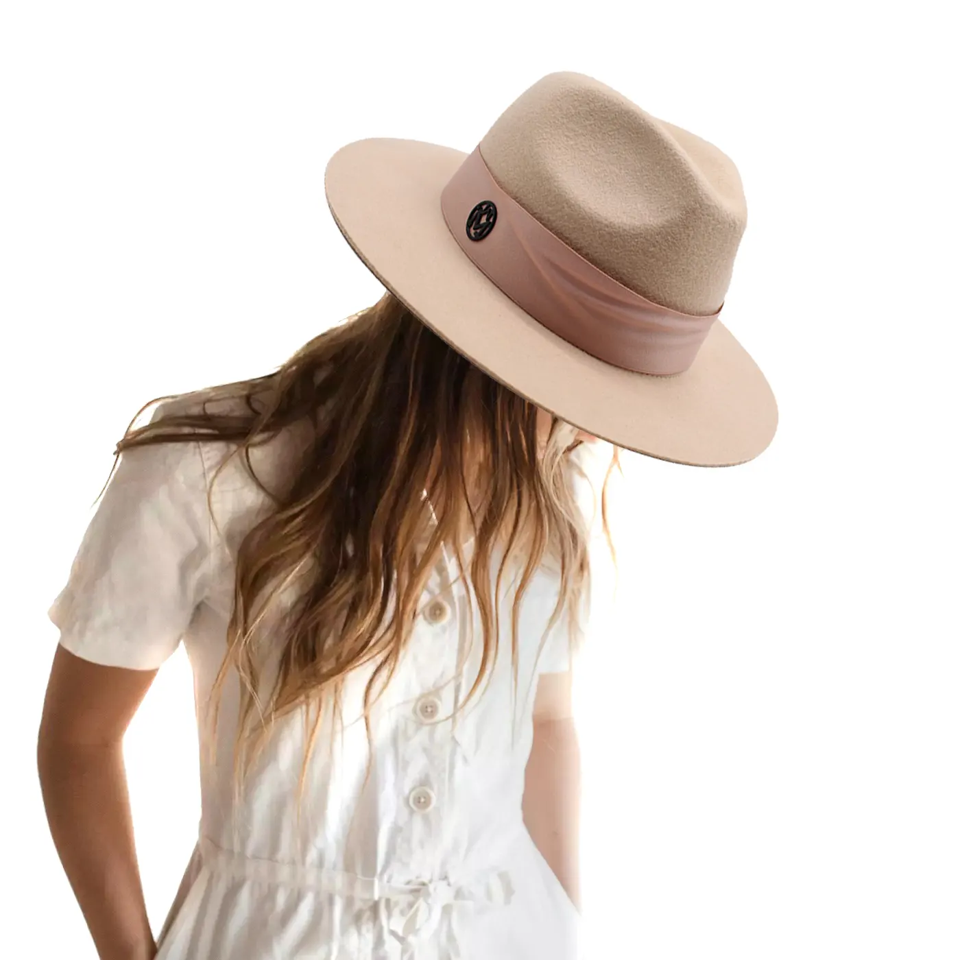 หมวกสักหลาดวูลออสเตรเลีย100% สำหรับผู้ชายผู้หญิง,หมวกปีกกว้างสไตล์วินเทจหมวกกันแดดพร้อมเชือกสำหรับผู้ชายผู้หญิง