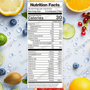 Wellbody nhãn hiệu riêng trái cây tự nhiên flavour đường miễn phí số lượng lớn vitamin tổng hợp <span class=keywords><strong>Lollipop</strong></span> Kẹo vitamin tổng hợp <span class=keywords><strong>Lollipop</strong></span> cho trẻ em - Product Image 2