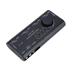 Nuevo 4 en 1 AV Audio S-Video Signal Switcher Splitter Selector Out AV RCA Switch Box Adapter