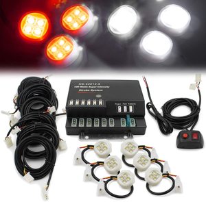 High Quality 12V <strong>6</strong> <strong>Led</strong> Hi-Intensity Strobe Headlight <strong>Kit</strong> <strong>Led</strong> Surface Mounts Warning Hideaway Light for Vehicle Cars - Product Image 2