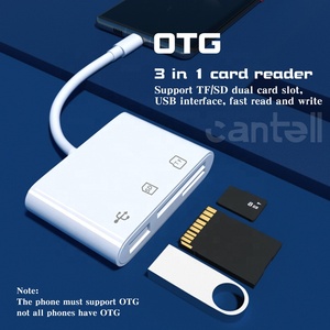 Cantell tak ve çalıştır CR303A ABS kabuk USB kart okuyucu USB C, yüksek hızlı USB C kart okuyucu adaptörü tip C hafıza kartı okuyucu - Product Image 3