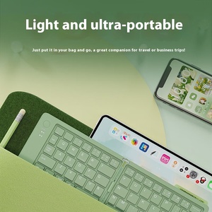 Teclado plegable EWEADN B023, miniteclado inalámbrico plegable, tres teclados silenciosos con Bluetooth y combo de ratón para teléfono, iPad y PC - Product Image 4