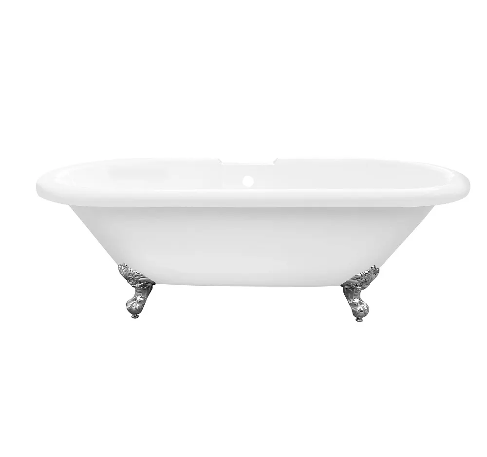 Manufacturer of luxury metal feet for hotels with traditional oval immersion bath tubs