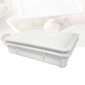 Stapelbarer Back behälter mit Deckel Transport kiste rechteckige Brotgärung schale Kunststoff Pizza Teig Proof box - Product Image 1