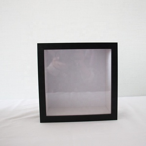 9X9 10X10 12X12 MDF 4.72ในกล่องลึกกลวงกรอบสี่เหลี่ยมสีดำเงากล่องกรอบรูป