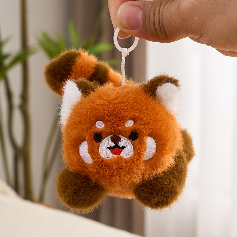 brown red panda spinning tail