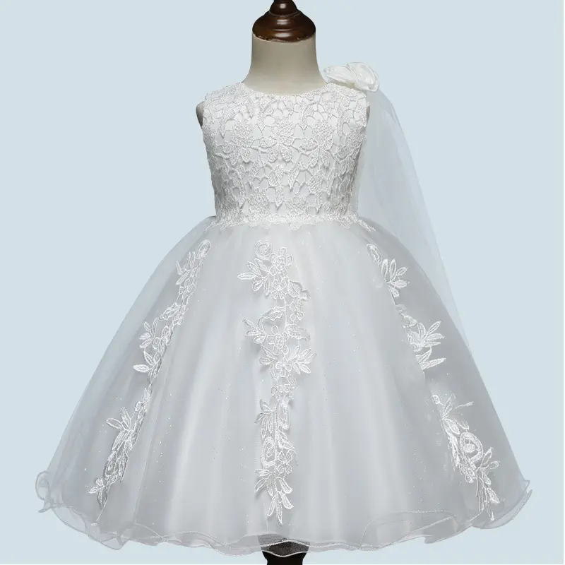 Hot Price List Nuevos diseños Compra a granel Kitenge Wedding Lace Flower Girl Ropa Vestido de China