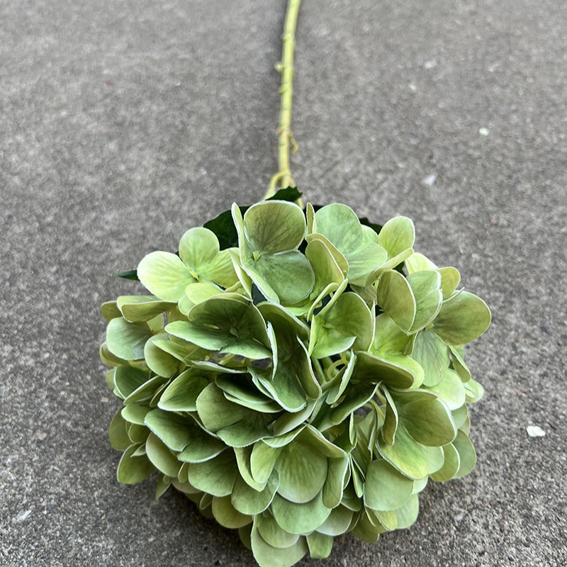 9 # sola mano 3D Hortensia-verde oscuro