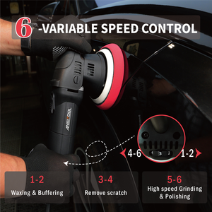 Máy đánh bóng xe mini cầm tay 800W năm 2024 - Máy đánh bóng điện có dây với tốc độ 1800-5500 vòng/phút - Product Image 2