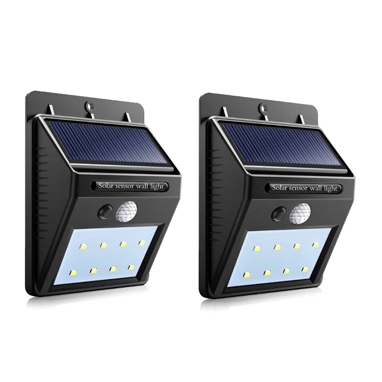 Gute qualität energiesparende ip66 wasserdicht motion sensor solar outdoor led wand lampe