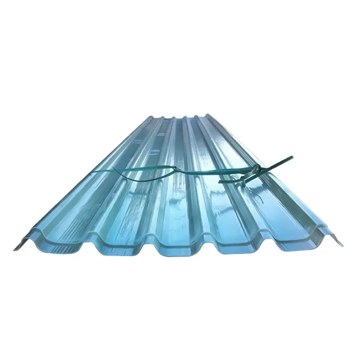 UPVC painel ondulado translúcido FRP telhado para estufa e armazém