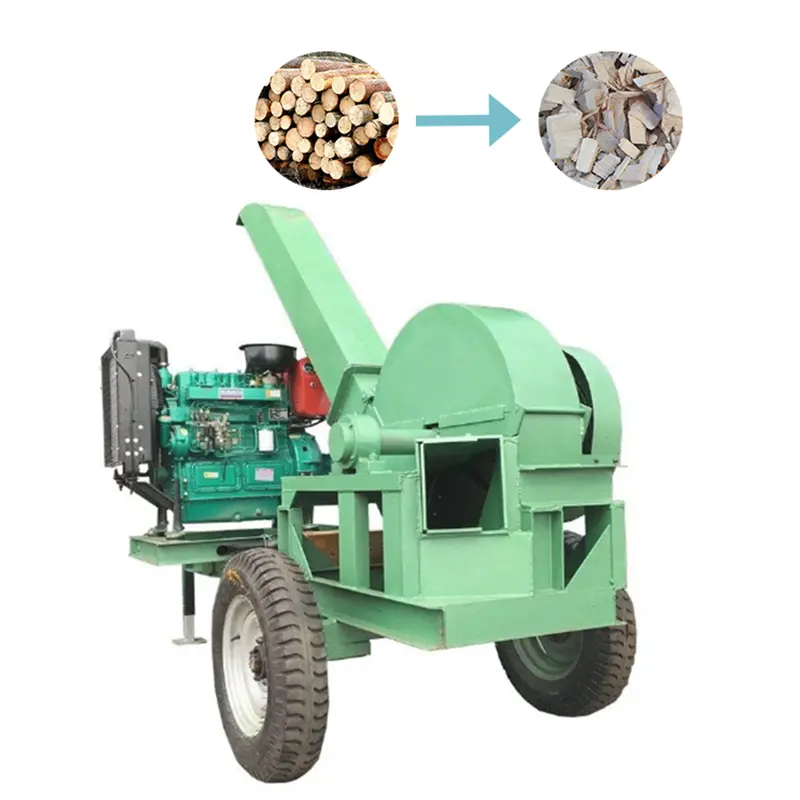 Ormancılık doğrudan log tambur ahşap öğütücü makine dizel kırıcı parçalayıcı disk ahşap parçalayıcı yonga makinesi