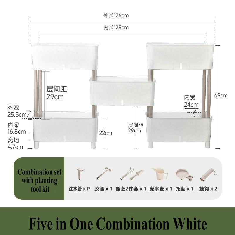 Combinaison cinq en un blanc