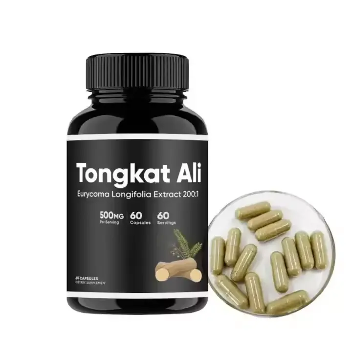 แคปซูล Tongkat Ali ธรรมชาติบริสุทธิ์เพิ่มพลังด้วย Tongkat Ali สนับสนุนสมดุลของฮอร์โมนแคปซูลสารสกัด Tongkat Ali