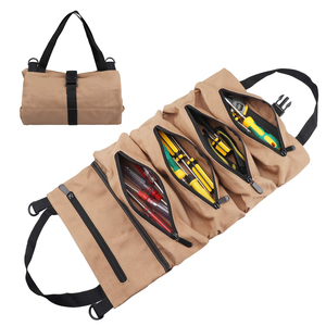 Durable <strong>Tool</strong> Roll Organizer Portable <strong>Tool</strong> Storage with 5 Zipper Pockets Canvas <strong>Tool</strong> Roll <strong>Bag</strong> - Product Image 1