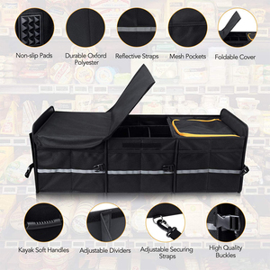 Çok İşlevli özel yüksek kalite katlanabilir lüks fabrika taşınabilir büyük kapasiteli depolama araba gövde organizatör ile soğutucu çanta - Product Image 6