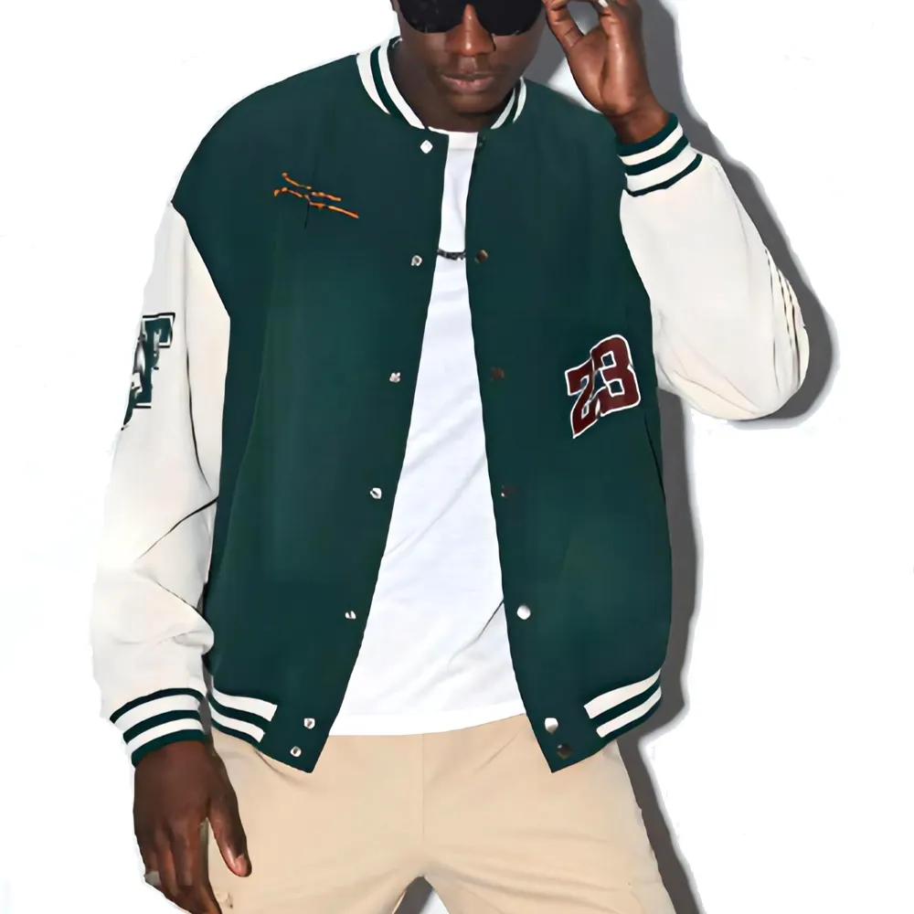 Unisex tweed jackets Wholesale baseball varsity jackets custom winter outdoor coat zip up branded jacket