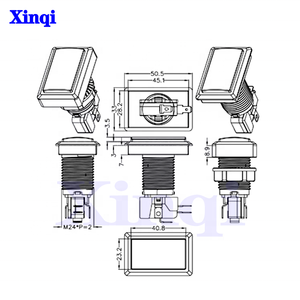 50*33mm 12V Rectangle Illuminated <strong>Push</strong> <strong>Button</strong> with Microswitch and LED Game Accessory for Arcade Game Machine Arcade <strong>Buttons</strong> - Product Image 5