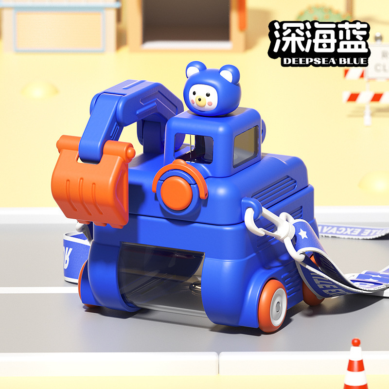 Blue mini excavator