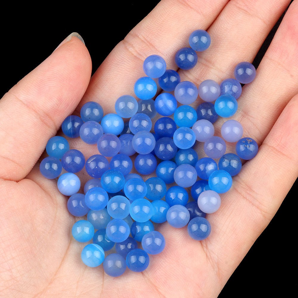 6mm blue agate (no hole single)