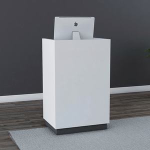 Cheap Modern Mini Reception <strong>Table</strong> Reception <strong>Counter</strong> 80cm Wooden White <strong>Small</strong> Front Desk for Sale - Product Image 6