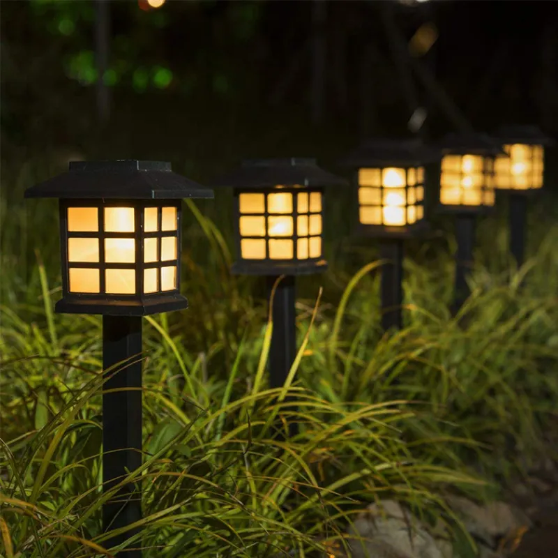 Amazon Hot Sale Solar Pathway Lichter Outdoor Garten Rasen Dekoration Lampe Landschaft Hof Rasen Beleuchtung Wasserdicht