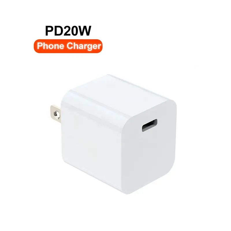 สําหรับ 14 13 12 OEM/ODM PD20W ชาร์จบล็อกโลโก้ลูกค้าสี Mini Wall Charger 20W Type-c Charger Dual USB Wall Charger