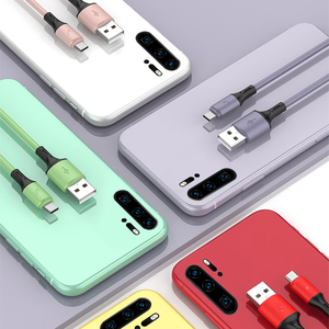 热卖1.2米硅胶软USB电缆定制标志快速充电数据线适用于iPhone C型微型USB智能打印机 - Product Image 2
