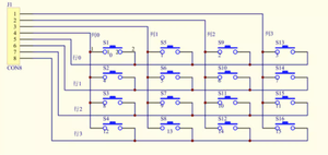 8pin 4*4 4x4 matrice 16 tastiera tastiera Breadboard modulo 16 pulsante Mcu per arduino Diy Starter Kit