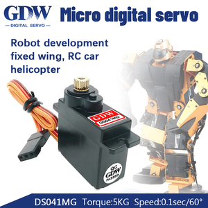 高速ミニデジタルサーボDS041MGロボットRCカーグライダー飛行機工場直販5KGトルク0.1秒スピード金属製 - Product Image 2
