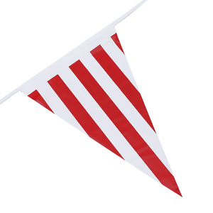 Bandera triangular, venta al por mayor, cadena Triangular a rayas rojas y blancas, Bandera de Camping, banderines colgantes de alta calidad, banderines, banderas personalizadas - Product Image 1