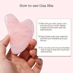 Yeşim silindir & Gua Sha yüz masajı yüz güzellik rulosu cilt bakımı araçları gül kuvars masaj yüz, gözler, boyun, vücut - Product Image 3