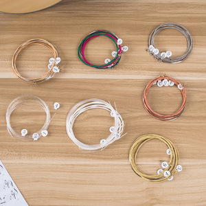 Großhandel Musik instrumenten zubehör Oem Stahl gitarren saiten 6 Stahlsaiten Set für Akustik gitarre