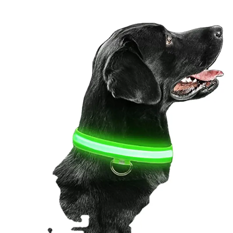 الحيوانات الأليفة الإلكترونية بقيادة الكلب طوق قابل للتعديل فلاش شحن الحيوانات الأليفة الياقات عاكس الكلب بقيادة طوق الليل لمكافحة خسر لمنتجات الكلاب