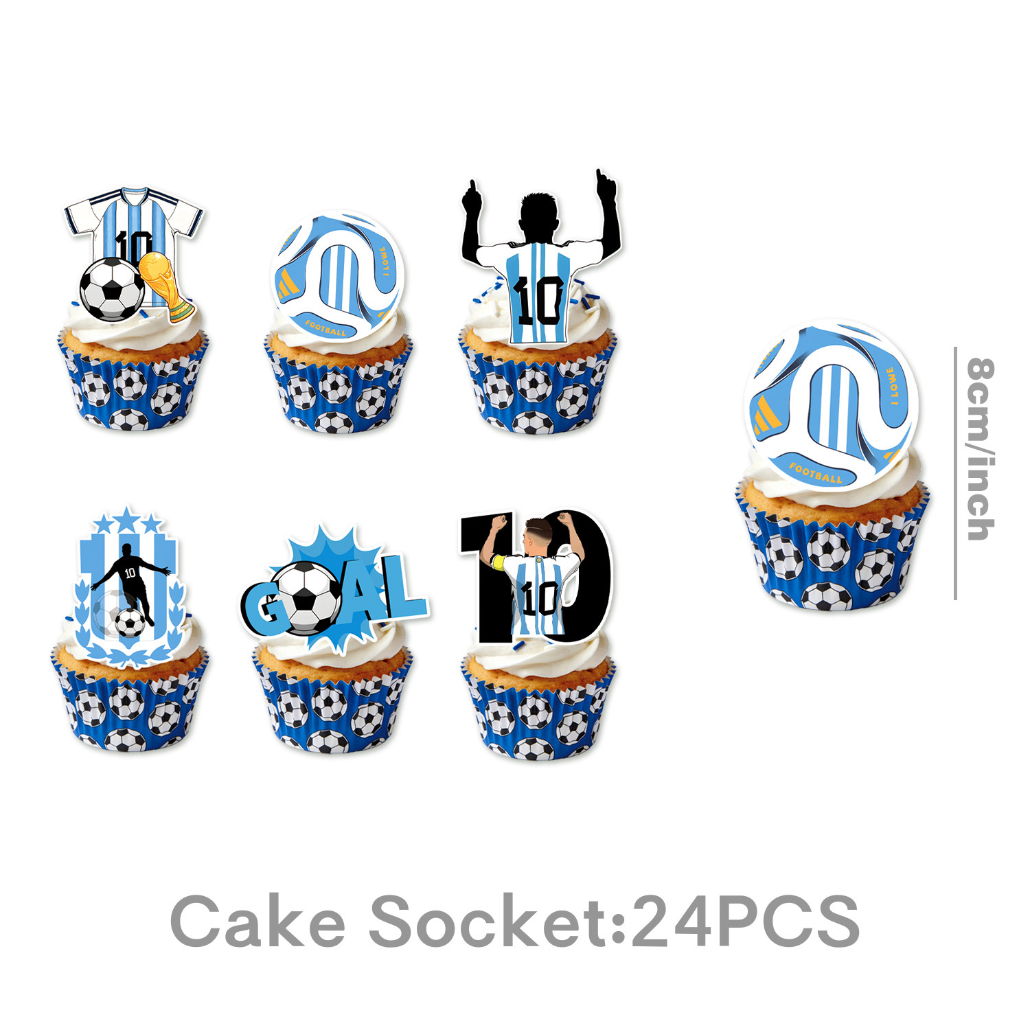 Inserto pequeño 24 piezas-copa del mundo messi
