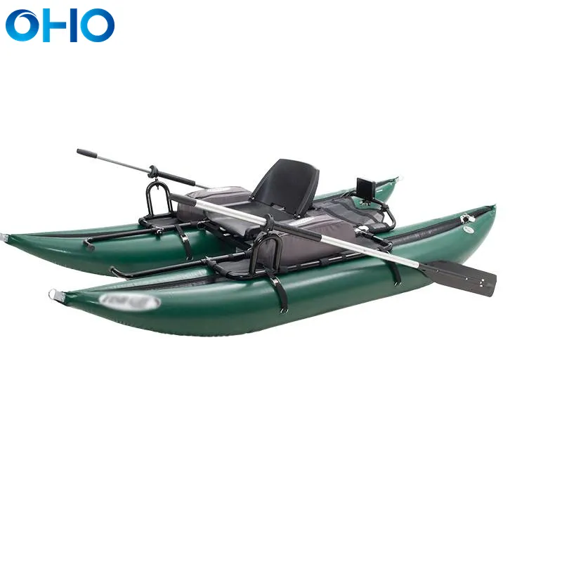 OHO Großhandel Custom Infla table PVC Luft gummi Fischerboot Belly Float Tube Fischerboot für 1 Person