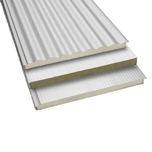 Isolierte Faserzement Stein Steinwolle Sandwich platte Verkleidung platten Platte für Außenwand Produktions linie - Product Image 2