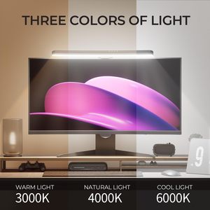 Curved Monitor Light Bar with RGB Backlight Computer Screen <strong>Lamp</strong> Dual Light Source with Touch Control <strong>Timed</strong> Gaming Accessory - Product Image 2