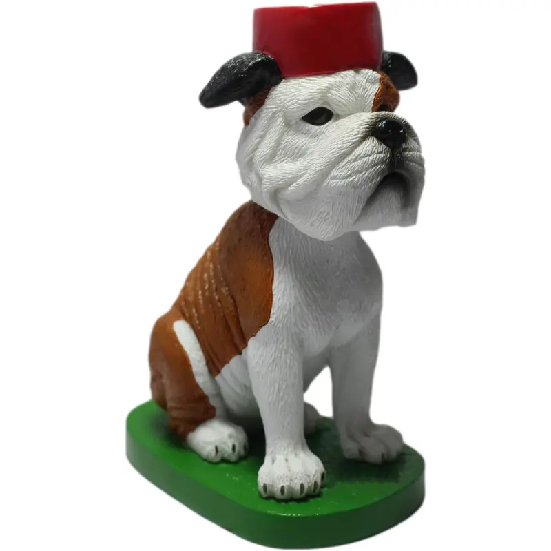 Custom Auto Car Bulldog พยักหน้า Bobblehead แดชบอร์ดสุนัข Decors ของเล่นตลกการ์ตูนตุ๊กตาสุนัข