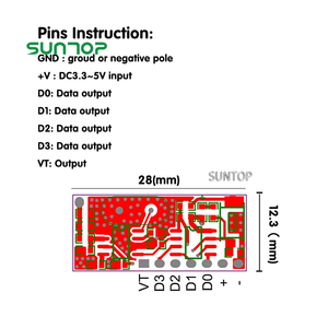 433 MHz HF-Sender-und Empfänger modul Drahtloser Schalter 4-Kanal-Ausgangssteuerschalter Fern relais - Product Image 4
