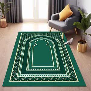 Velvet Muslim Turkey Prayer <strong>Mat</strong> Memory Foam Travel Prayer <strong>Mat</strong> and Set Design Rolled for <strong>Home</strong> - Product Image 3